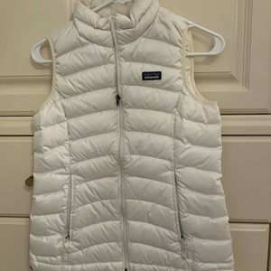 Girls White Patagonia Vest